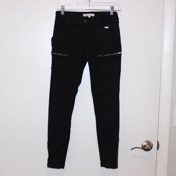 Joie Black  Zipper Front Skinny Denim Jeans Women's Size 25 - Picture 2 of 15